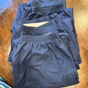 FOUR Cherokee Workwear Women's 4-Pocket Elastic Waist Utility Scrub Navy Large